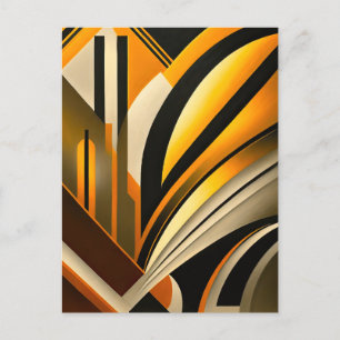 Golden Geometric Abstracte kunst Briefkaart