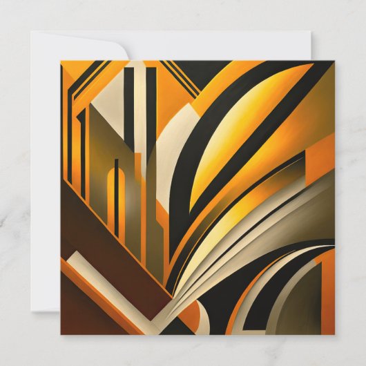 Golden Geometric Abstracte kunst Kaart (Voorkant)