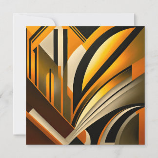 Golden Geometric Abstracte kunst Kaart
