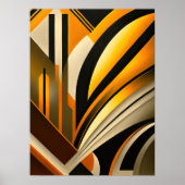 Golden Geometric Abstracte kunst Poster (Voorkant)