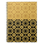 Golden Geometric Arabesque Notitieboek (Voorkant)