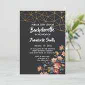 Golden Geometric bachelor Kaart (Staand voorkant)