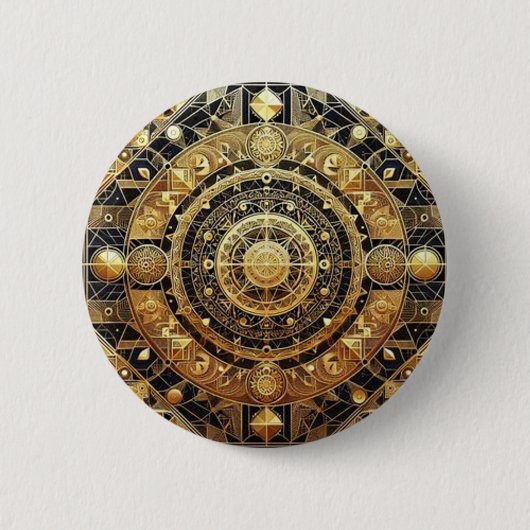 Golden Geometric Button (Voorkant)