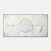 Golden Geometric Desk Mat (Keyboard & Muis)