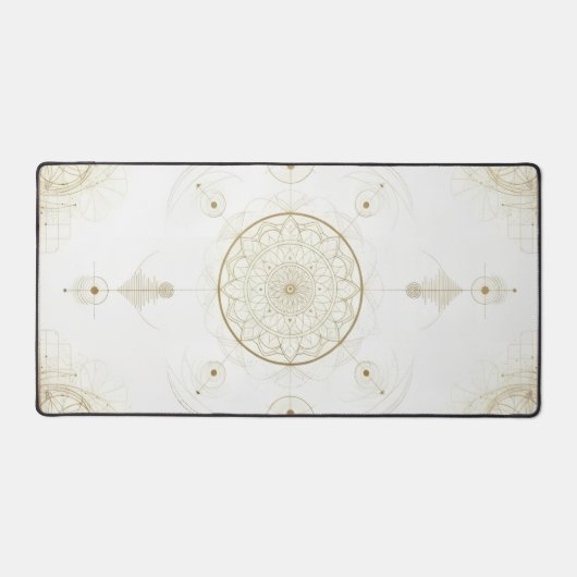 Golden Geometric Desk Mat (Voorkant)