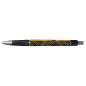 Golden Geometric Dimoned Art Deco over zwarte marm Pen (Voorkant)