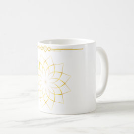 Golden Geometric Flower Trophy Koffiemok