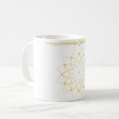 Golden Geometric Flower Trophy Koffiemok (Voorkant links)