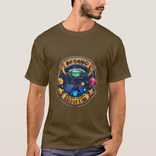 Golden Geometric Fusion T-shirt (Voorkant)