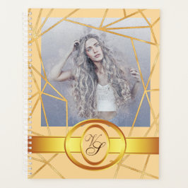 Golden Geometric Girl Mode Modern Elegant #6 Planner