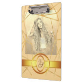 Golden Geometric Girl Mode Modern Elegant #7 Klembord (Links)