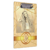 Golden Geometric Girl Mode Modern Elegant #7 Klembord (Rechts)
