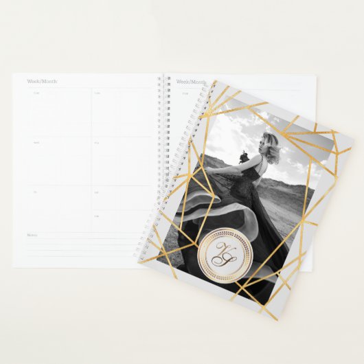 Golden Geometric Girl Mode Modern legant #4 Planner (Display)