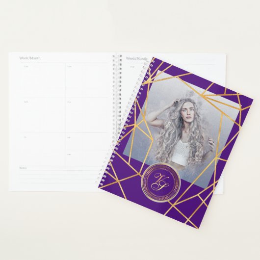 Golden Geometric Girl Mode Modern legant #5 Planner (Display)