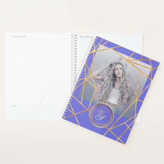 Golden Geometric Girl Mode Modern legant # Planner (Display)