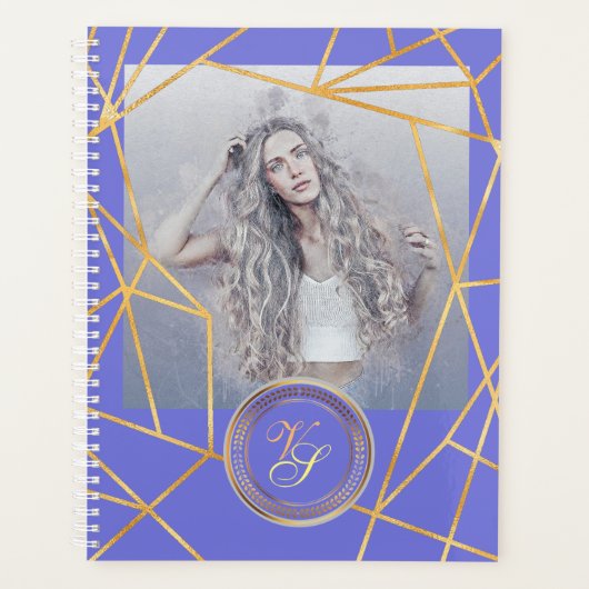 Golden Geometric Girl Mode Modern legant # Planner (Voorkant)