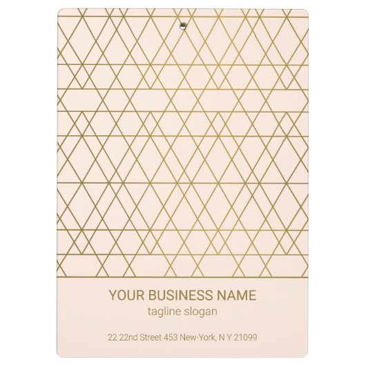 Golden Geometric Lines Klembord (Achterkant)