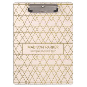 Golden Geometric Lines Klembord (Voorkant)