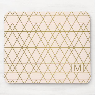 Golden Geometric Lines Muismat