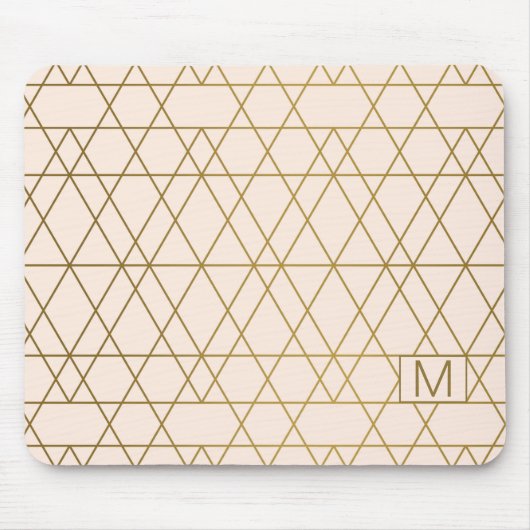 Golden Geometric Lines Muismat (Voorkant)