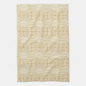 golden geometric lines on a beige background theedoek (Verticaal)