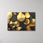 Golden Geometric Luxury Abstract Canvas Afdruk (Voorkant)