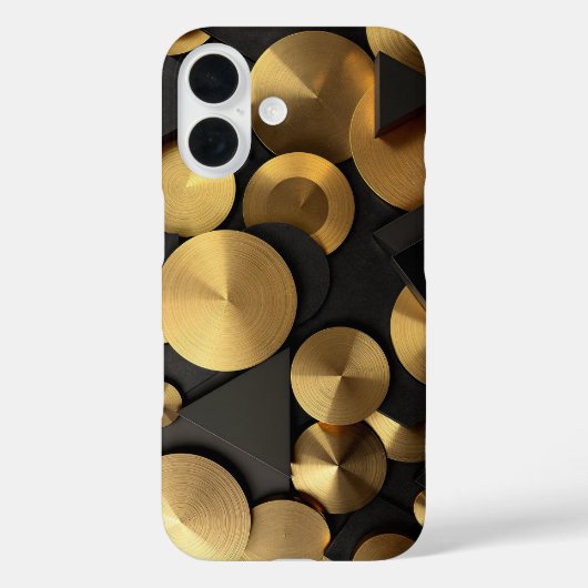 Golden Geometric Luxury Abstract Case-Mate iPhone Case (Achterkant)
