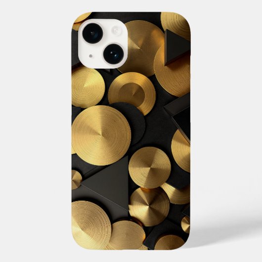 Golden Geometric Luxury Abstract Case-Mate iPhone Case (Achterkant)
