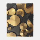 Golden Geometric Luxury Abstract Fleece Deken (Voorkant)
