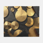 Golden Geometric Luxury Abstract Fleece Deken (Voorkant (Horizontaal))