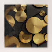 Golden Geometric Luxury Abstract Legpuzzel (Horizontaal)