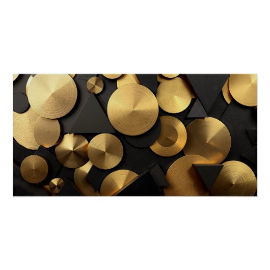 Golden Geometric Luxury Abstract Perfect Poster (Voorkant)