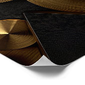 Golden Geometric Luxury Abstract Poster (Hoek)