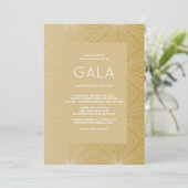 Golden Geometric Modern Gala Kaart (Staand voorkant)