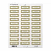Golden Geometric Pattern, Modern Birthday Party Etiket (Full Sheet)