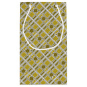 Golden Geometric Pattern, Modern Birthday Party Klein Cadeauzakje (Achterkant)