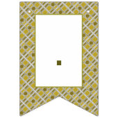 Golden Geometric Pattern, Modern Birthday Party Vlaggetjes (Eerste vlag)