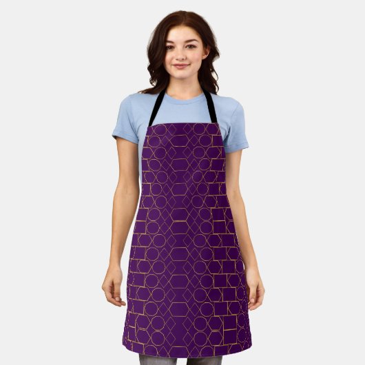 Golden Geometric Pattern Schort (Gedragen)