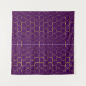 Golden Geometric Pattern Wandkleed (Voorkant (horizontaal))