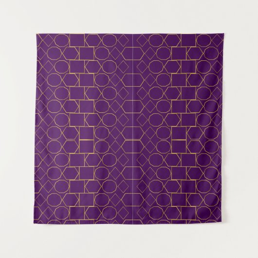 Golden Geometric Pattern Wandkleed (Voorkant)