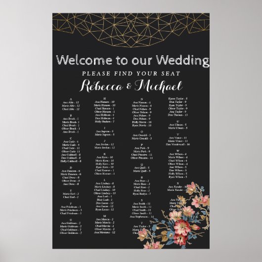 Golden Geometric Poster (Voorkant)