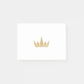 Golden Geometric Shimmering Crown Post-it® Notes (Voorkant)