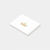 Golden Geometric Shimmering Crown Post-it® Notes (Schuin)