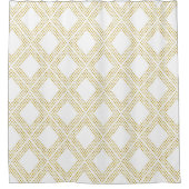 Golden Geometric Stippen Douchegordijn (Voorkant)
