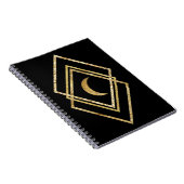 Golden geometrisch met maan notitieboek (Rechterzijde)