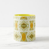 Golden geometrisch ontwerp tweekleurige koffiemok (Center)