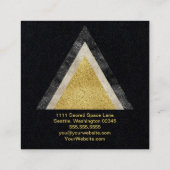 Golden Geometrische driehoek Gesimuleerde oliesoll Vierkante Visitekaartje (Achterkant)
