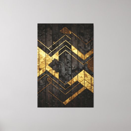 Golden Geometry Canvas Afdruk (Voorkant)