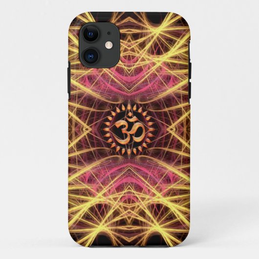 Golden Geometry-draden Aum Custom iPhone 5 Hoesjes (Achterkant)