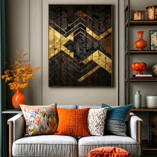 Golden Geometry Poster